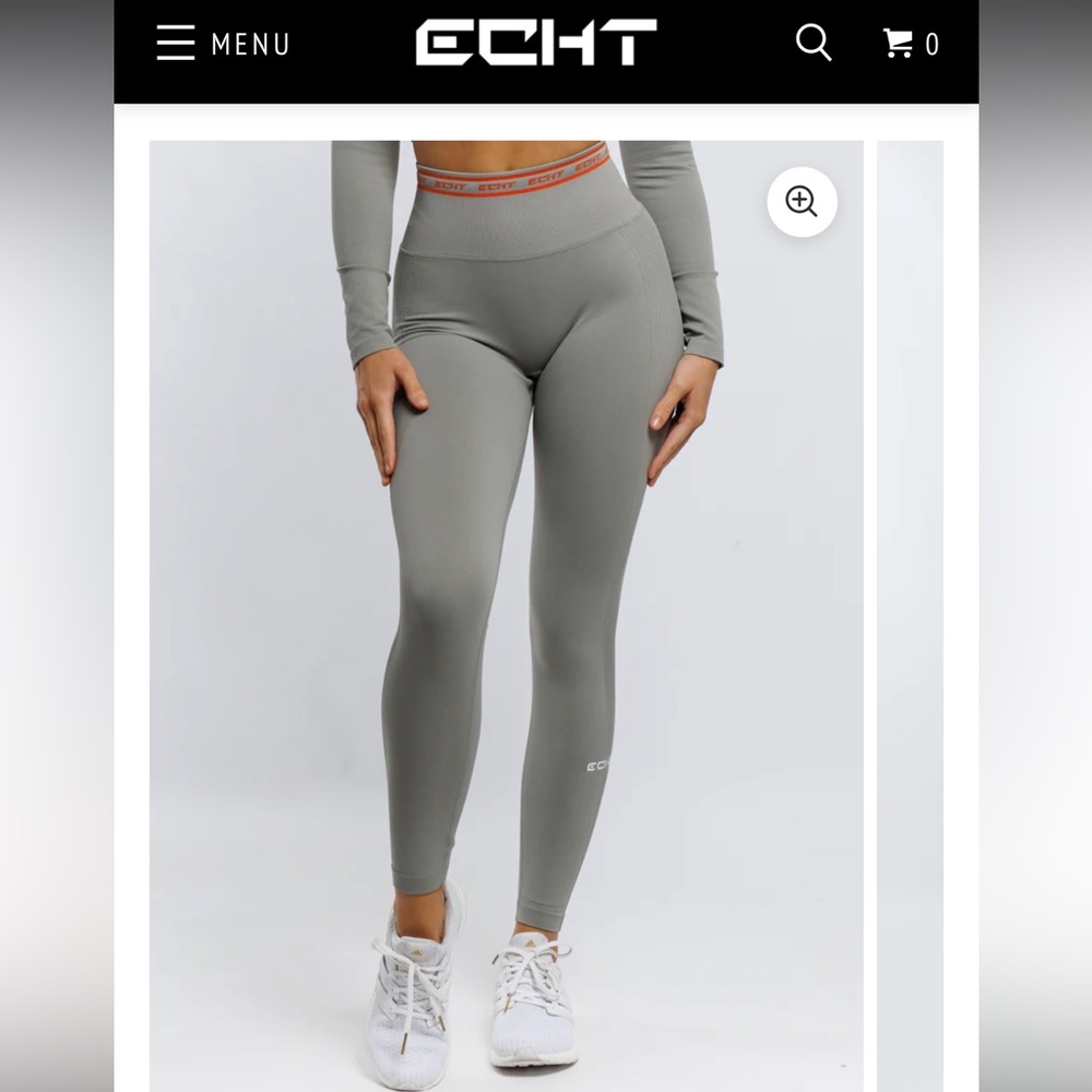 Echt Apparel Arise scrunch leggings sz M (lunar rock grey)
